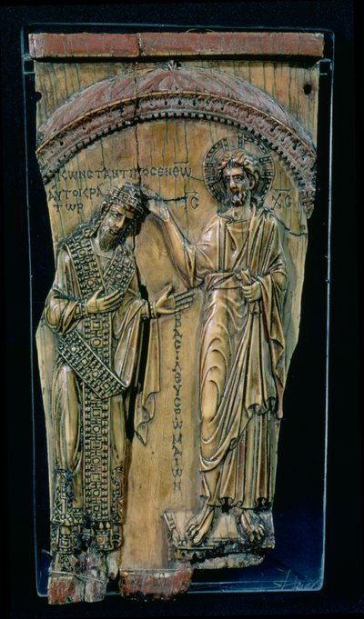 Christ Crowning the Emperor Constantine VII by Byzantine Byzantine